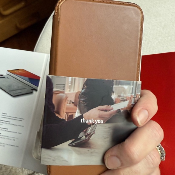 Genuine leather phone case - compatible to iPhone 12 Pro Max - Picture 3 of 6